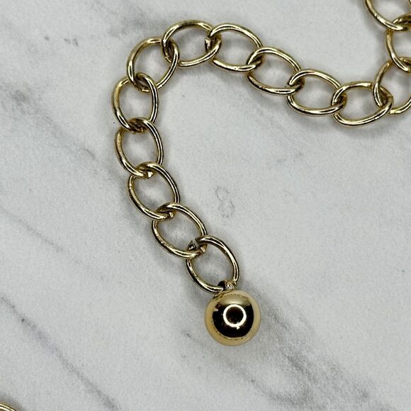 Simple Basic Gold Tone Metal Chain Link Belt Size XS Small S - Picture 9 of 9